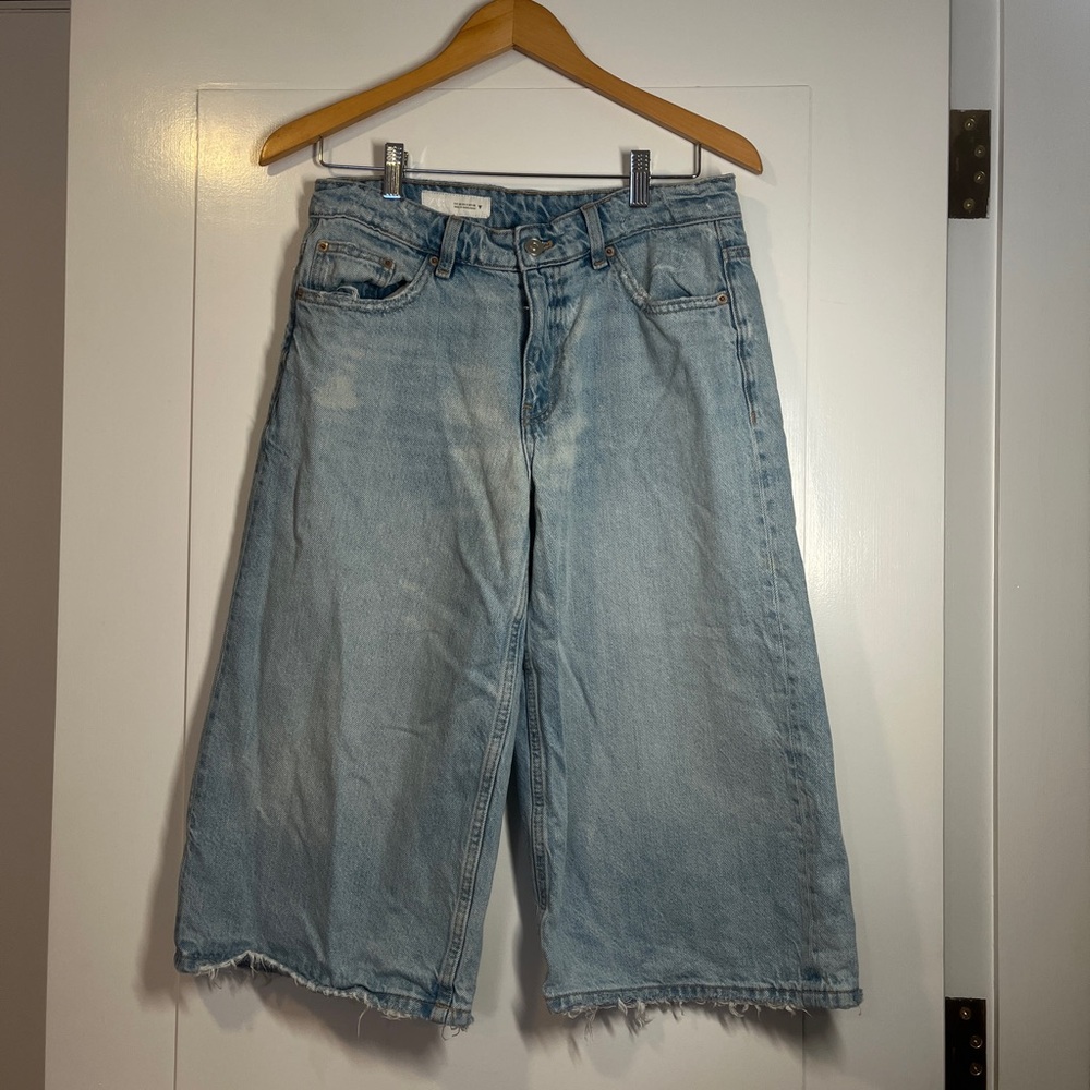 Zara Light Blue Wide Leg Women's Jeans